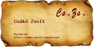 Csákó Zsolt névjegykártya